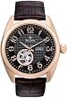 Bulova #97A104 Men's Leather Strap Partial Skeleton Display Mechanical Automatic Watch