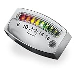KURYAKYN GAUGE BATTERY LED CHROME 4219