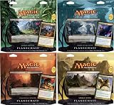 MTG Magic the Gathering Planechase 2012 Set of 4 Decks (Primordial Hunger, Chaos Reigns, Savage Auras, Night of the Ninja)