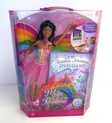 51Ng0wwBngL Barbie Fairytopia Magic of the Rainbow: Rainbow Adventure   Elina & DVD Game (African American)