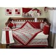 NEW RED VELVET BABY CRIB BEDDING 9 PIECE SET BUMPER QUILT