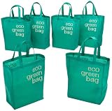 DII Eco Green Grocery Bag, Set of 6