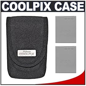 Nikon Coolpix 5879 Camera Case with 2 EN-EL8 Batteries Kit for P1, P2, S1, S2, S3, S5, S6,... by Nikon