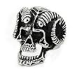 Stainless Steel Ram's Skull Ring