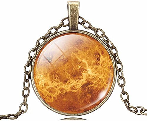 galaxy pendant glass cabochon antique Bronze chocker necklace women jewelry