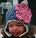 Crochet pattern, baby cat beanie hat with earflaps includes...