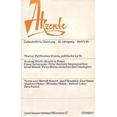 Politisches Drama, Politische Lyrik (Akzente - Zeitschrift f�r Dichtung - Heft 5/65)