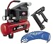 All Power America APC4004 1-1/2 Horsepower 115 PSI 2 Gallon Air Compressor With 18 Gauge Brad Nailer/Stapler & 25-Foot Coil Hose
