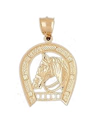 CleverEves 14K Gold Pendant Horseshoes 12.8 - Gram(s)