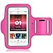 iPhone 7 Plus Armband, GreatShield FIT Neoprene Stretchable Arm Holder Sports Case for Running Workouts with Key Slot for Apple iPhone 7 Plus (Pink)