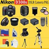 Nikon D300s 12.3mp Digital SLR Camera with 3inch LCD Display (Includes Manufacturer's Supplied Accessories) with 28-80mm Lens + Huge Accessories Package Including Wide Angle Macro Lens + 2x Telephoto + 3 Pc Filter KIT + 8gb Compact Flash Memory Card + 2x Extended Life Batteries + Carrying Case + Tripod & Much More !!