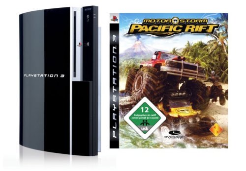 PlayStation 3 Konsole 80 GB (inkl. Dual Shock Wireless Controller) + Motorstorm Pacific Rift