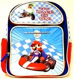Mario Kart Wii The Race Is On Mini Bookbag/Backpack Blue