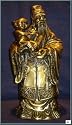 Antique Asian Bronze Lu Shin Immortal Wise Man Statue Feng Shui Decor