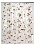 Carnation Home Fashions 6-Feet by 6-Feet Vinyl Print Shower Curtain, Kitty Heaven