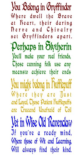 Hogwarts Houses vinyl decal