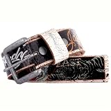 Ed Hardy - Ed Hardy Men's Belt - Horn Mask Japan - Black