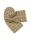 Roberto Cavalli - Roberto Cavalli Shimmering Signature Knit Long Scarf Gold