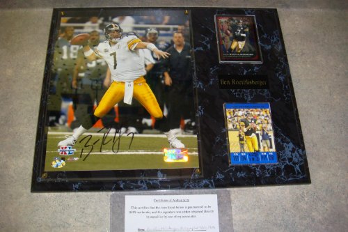 Ben Roethlisberger Autographed Pittsburgh Steelers Wall Plaque w/ COA