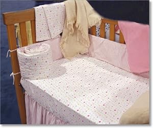 Ecobaby Organics "Hearts" Knit Crib Bumper Cover