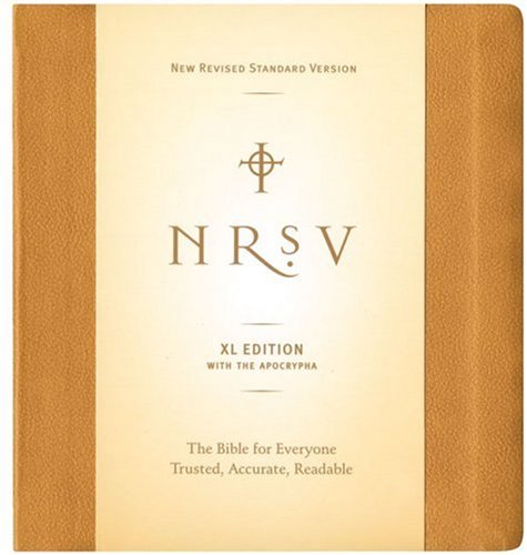 NRSV XL with Apocrypha (tan) under The Books Store
