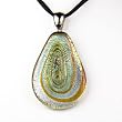 Swirl Teardrop Murano Glass Pendant - Olivia Blue
