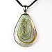 Swirl Teardrop Murano Glass Pendant - Olivia Blue