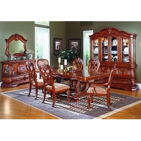 Home Elegance 849-116-7 Venice Collection 7 Piece Dining Room Set Cherry and Ash Finish... by Home Elegance