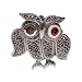 Jewelry : Eve's Addiction Sterling Silver Marcasite Owl Pin