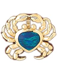 CleverEves 14K White Gold Created Opal Pendant 10.5 - Gram(s)