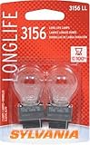 Sylvania 3156 LL Long Life Miniature Lamp, (Pack of 2)