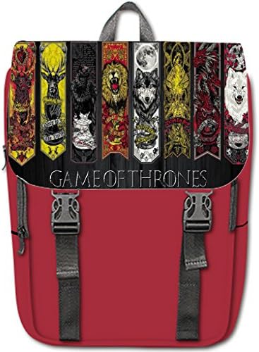 Halocow Custom game of thrones Casual Shoulders Backpack unique design Pink