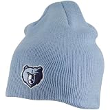 adidas Memphis Grizzlies Light Blue Basic Logo Uncuffed Knit Beanie
