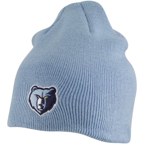 adidas Memphis Grizzlies Light Blue Basic Logo Uncuffed Knit Beanie