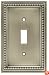 Liberty Hardware 64905 Beaded Single Switch Wall Plate, Brushed Satin Pewter