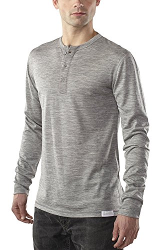 Woolly Clothing Co. Men's Merino Wool Long Sleeve Henley (190 GSM)