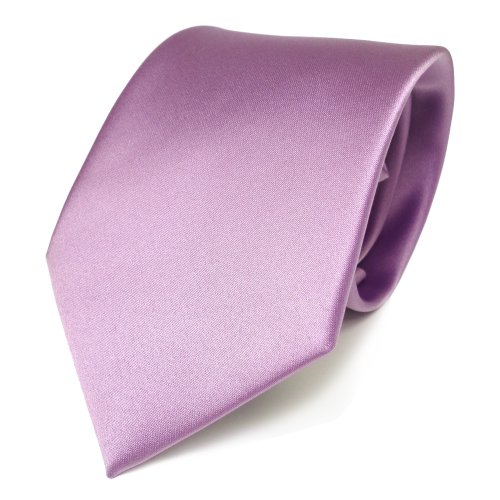 schöne Designer Satin Krawatte in lila flieder 