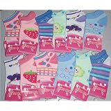 Bulk12Pair1DozenKidsGirlsToddlerAnkletCottonBlendSocks3T
