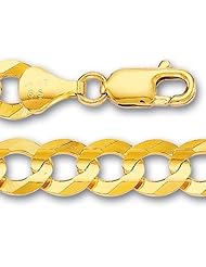 14K Yellow Gold Comfort Curb Chain (Width 10.0mm)