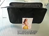 $ 13.99 FREE SHIP USA NEW ZIPPERED BLACK MEDIUM Hand BAG Organizer/purse/tote Insert Addon Organize
