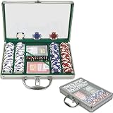 200 11.5G Holdem Poker Chip Set w/Clear Cover Aluminum Case