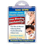Kutkit Styptic Swabs for Men and Women, 12 ct.