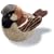 Plush House Sparrow Audubon Bird 5"