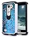 NageBee Dual Layer Hybrid Defender Case for LG Leon, LG Tribute 2, LG Power, LG Destiny and LG Sunset, Hybrid Hybrid Plum Blossom