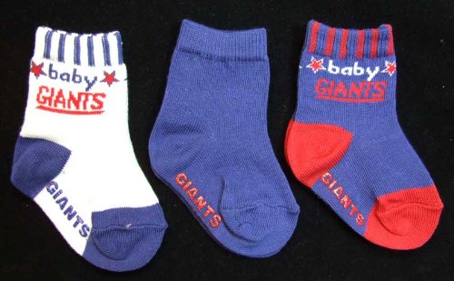 New York Giants 3 Pack Booties