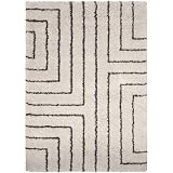 Kodiak Off White / Charcoal Shag Rug Size: 710" x 111"