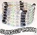 TIBETAN SILVER CLEAR CRYSTAL Magnetic Bracelet GREEN