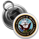 Creative Clam Us Navy Military Armed Forces Heroes 2.25 Inch Button Style Bottle Opener With Key Ring