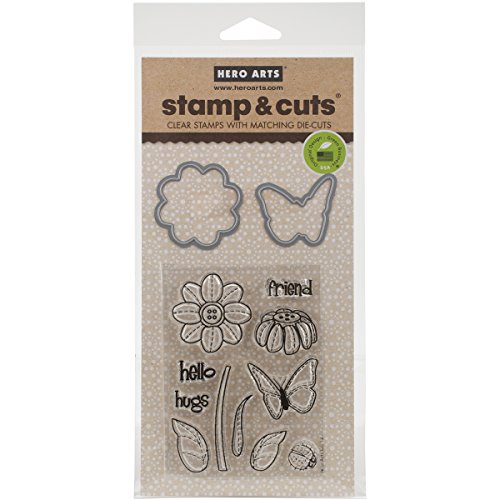 Hero Arts Stamp and Cut Butterfly and Flower Stamp with Matching Die