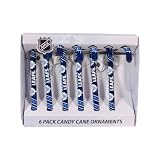 Toronto Maple Leafs 6 Pk Candy Cane Ornaments Size One Size